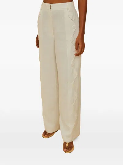 Farm Rio Linen Trousers In Neutral