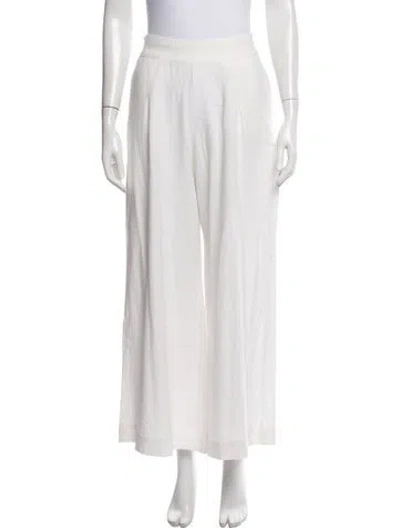 Pre-owned Farm Rio Linen Wide Leg Pants In Neutral