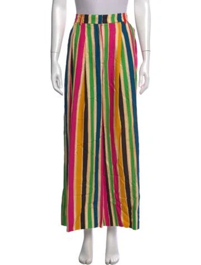 Pre-owned Farm Rio Linen Wide Leg Pants W/ Tags In Multi