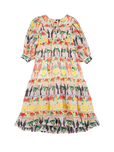 Farm Rio Kids' Little Girl's & Girl's Tropicolors Dress In Tropi Colors