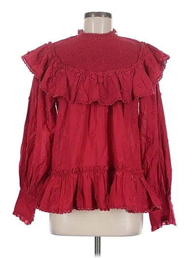 Farm Rio Long Sleeve Blouse In Red