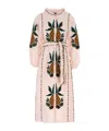Farm Rio Pastel Pink Linen Blend Dress