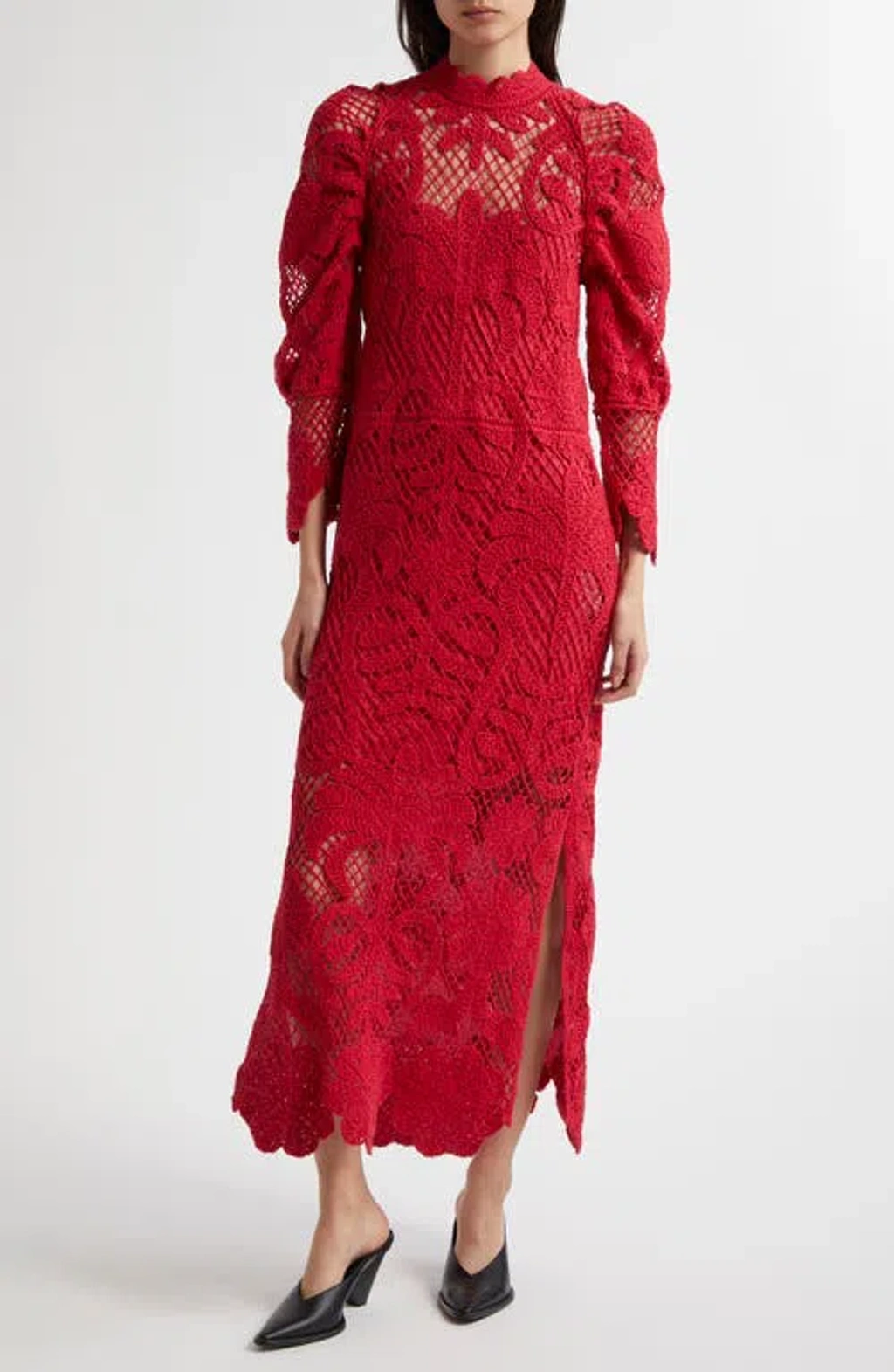 farm rio knit midi dress FARM RIO Jacquard-knit midi dress