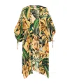 Farm Rio Bananart Printed Long Kimono In Nude