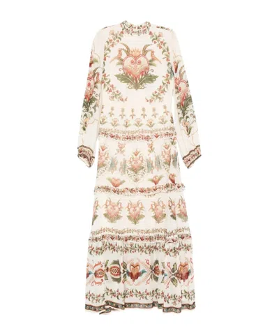 Farm Rio Long-sleeved Dress In Multi
