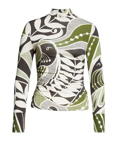 Farm Rio Long-sleeved Sweater In White