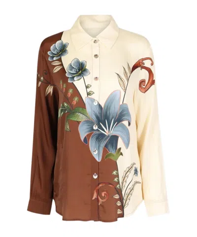 Farm Rio Millena Buttondown Shirt In Multi