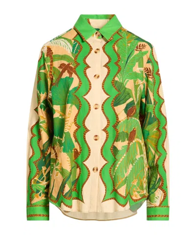 Farm Rio Long-sleeved Shirt In Green