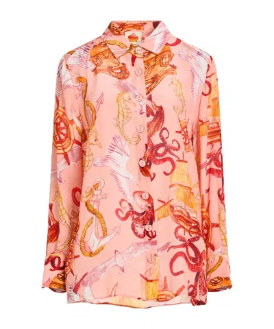 Farm Rio Long-sleeved Shirt In Multi