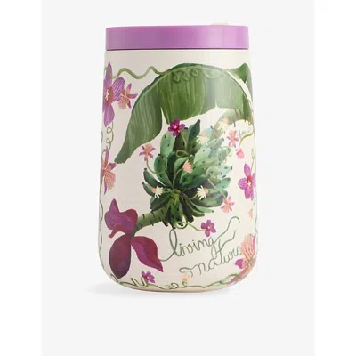 Farm Rio Multicoloured Floral-print Stainless Steel Cup 420ml