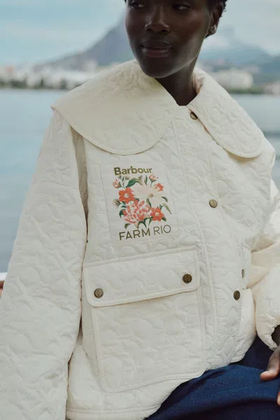 Farm Rio Lotus Quilted Jacket In Multi