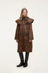 Farm Rio Luana Waxed Jacket In Brown