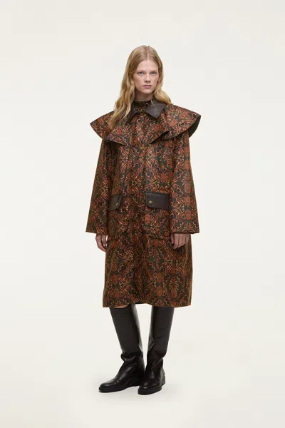 Farm Rio Luana Waxed Jacket In Brown