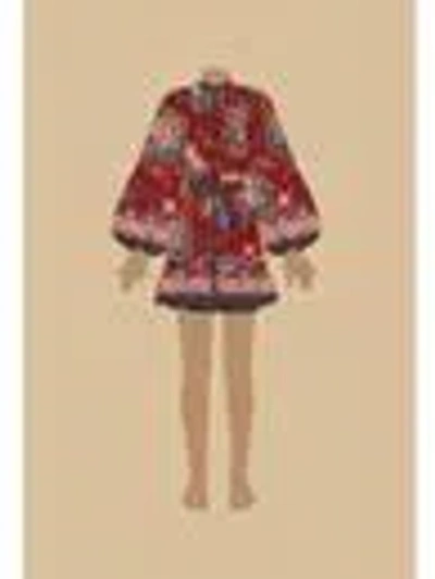 Farm Rio Luang Cotton Blend Mini Dress