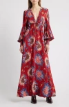 Farm Rio Luang Long Sleeve Maxi Dress