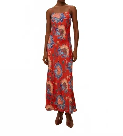 Farm Rio Luang Maxi Dress In Red In Brown