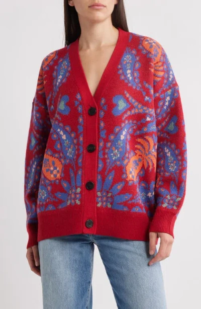 Farm Rio Luang Paisley Cardigan In Multi