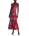 Farm Rio Luang Sleeveless Midi Dress In Pink