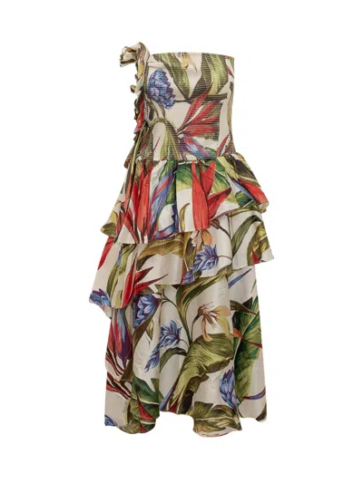 Farm Rio Luxe Floral Lungo Suit In Multi