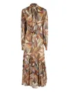 Farm Rio Macaws-print Ruffled Maxi Dress In Multi