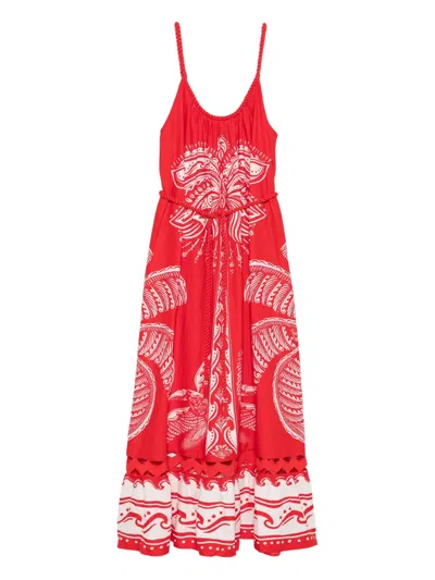 FARM RIO MAJESTIC COCONUT TREE MAXI DRESS