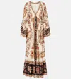 Farm Rio Majestic Garden Maxi Dress In Brown