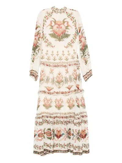 Farm Rio Majestic Heart Tiered Dress In Multi