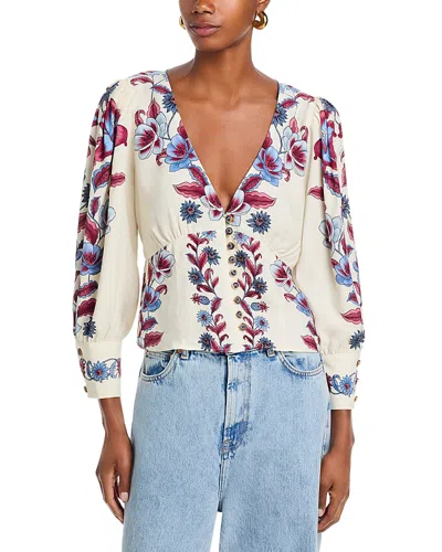 Farm Rio Malu Blouse In White