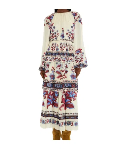 Farm Rio Malu Winter Floral-print Maxi Dress In Multi