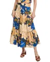 Farm Rio Mandacaru Floral Sakura Midi Skirt