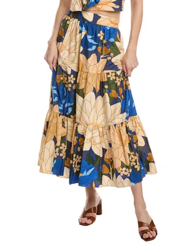 Farm Rio Mandacaru Floral Sakura Midi Skirt