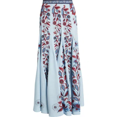 Farm Rio Marcelle Soft Blue Maxi Skirt