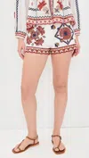 Farm Rio Off White Marys Tiles Shorts Marys Tiles Off-white In White
