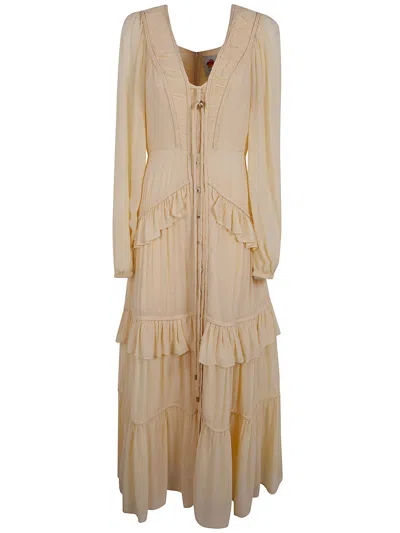 Farm Rio Maxi Braided Dress In Yellow