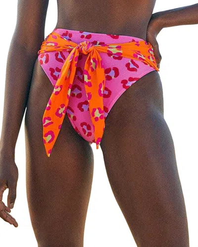 Farm Rio Maxi Leopard Patch Bikini Bottom In Multi