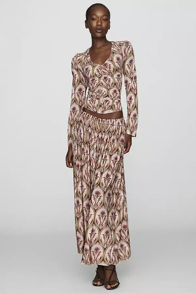 Farm Rio Medal Midi Skirt In Multi