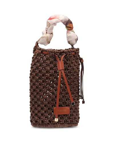 Farm Rio Medium Macrame Shoulder Bag In Brown