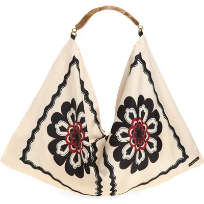 Farm Rio Medium Satin Scarf Bag In Fiore Leno