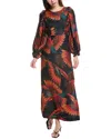 Farm Rio Midi Dress In Black
