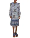 Farm Rio Midi Dress In Blue