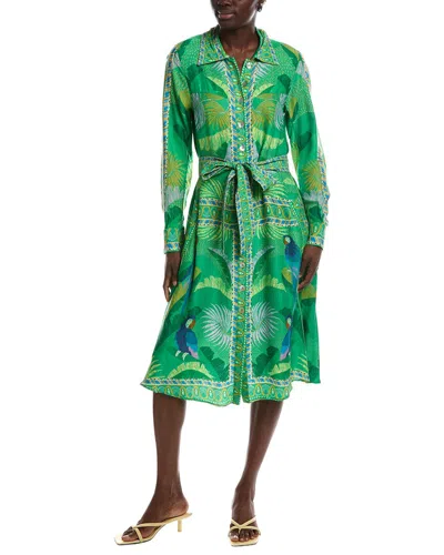 Farm Rio Midi Dress In Green