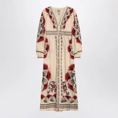 FARM RIO FARM RIO MIDI DRESS WITH FLORAL PRINT