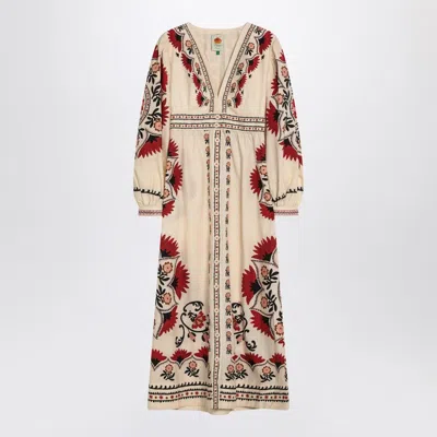 FARM RIO FARM RIO MIDI DRESS WITH FLORAL PRINT