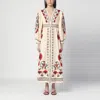 Farm Rio Cotton Dress With Multicolor Print In Multicolor