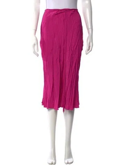 Pre-owned Farm Rio Midi Length Skirt In Pink