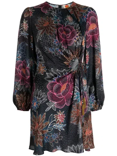 Farm Rio Mine Floral-print Minidress In Multicolour