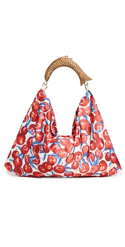 Farm Rio Mini Cherry Scarf Bag Cherry Blossom In Pink