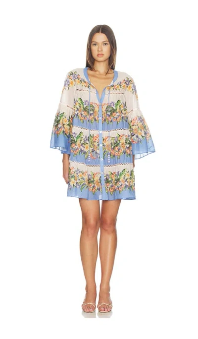 Farm Rio Mini Dress In Blue