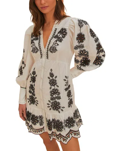 Farm Rio Mini Dress In Neutral