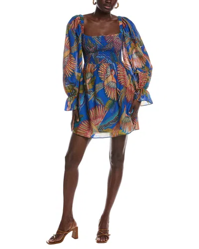 Farm Rio Mini Dress In Blue